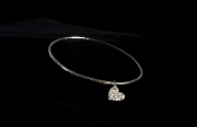 bangle with textured heart
