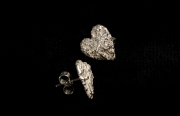 heart stud earrings