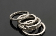 selection of textured rings